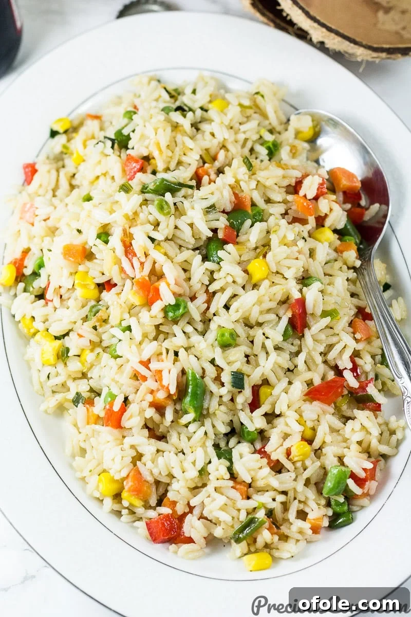 Sunshine Coconut Fried Rice 3 Coconut Fried Rice prepared with coconut oil