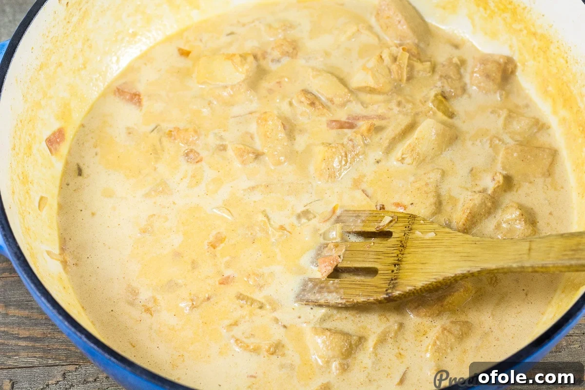 Velvety One Pot Chicken Macaroni 9 Macaroni and Chicken dinner recipe step 5 - Final seasoning for the creamy sauce