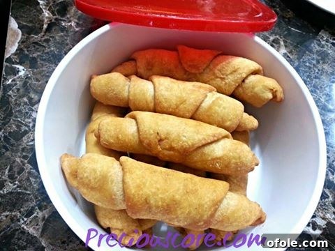 Traditional Cameroon Fish Rolls, deep-fried pastry with fish filling