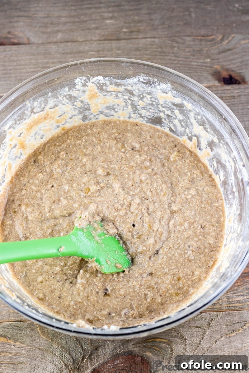 Guilt-Free Banana Oat Muffins 3 Healthy Banana Oat Muffins Batter Ready for Baking