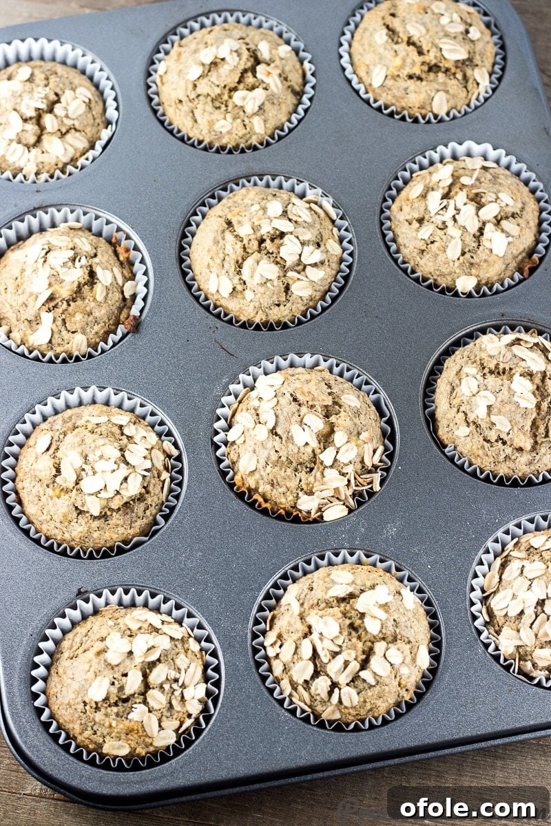 Guilt-Free Banana Oat Muffins 5 Freshly Baked One-Bowl Healthy Banana Oat Muffins