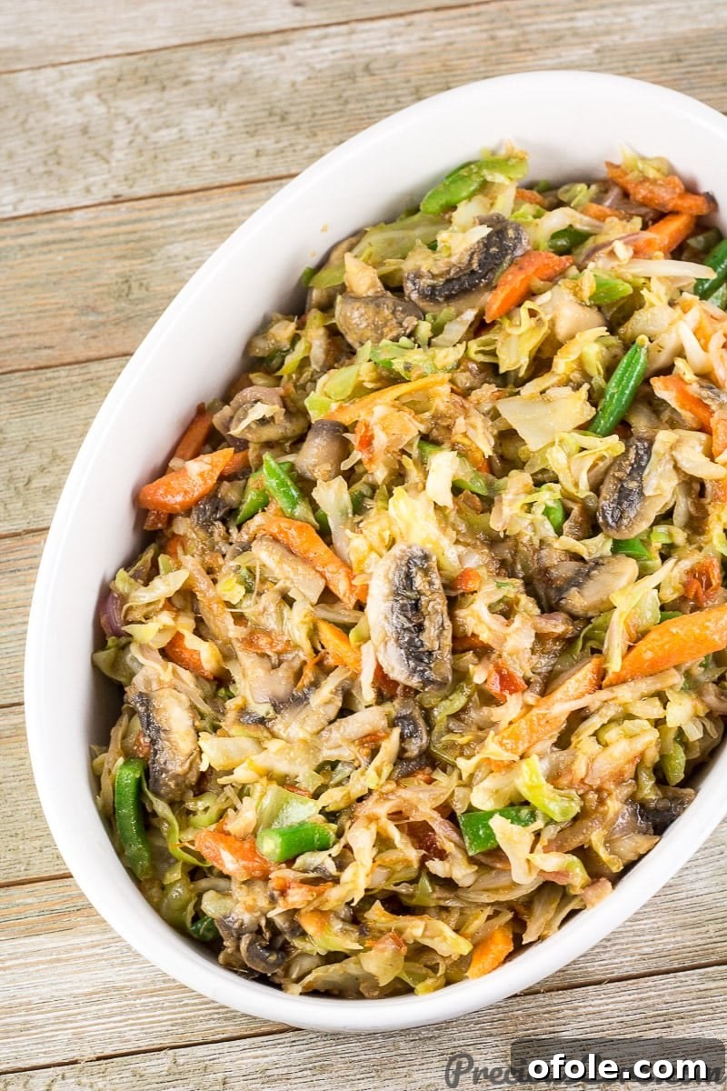 Authentic Cameroonian Mixed Vegetables with Cabbage - A vibrant and healthy vegan African recipe.
