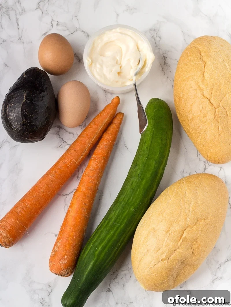Ingredients for Breakfast Salad