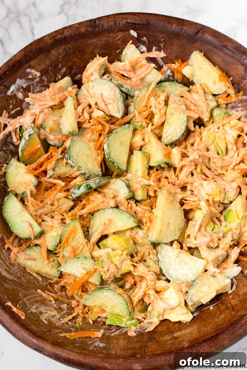 Delicious creamy Breakfast Salad.