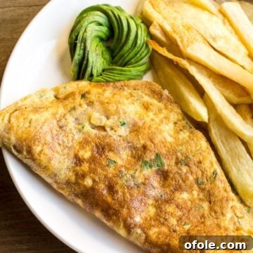 Breakfast fried potatoes and eggs