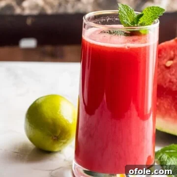 Watermelon Mint Juice - homemade