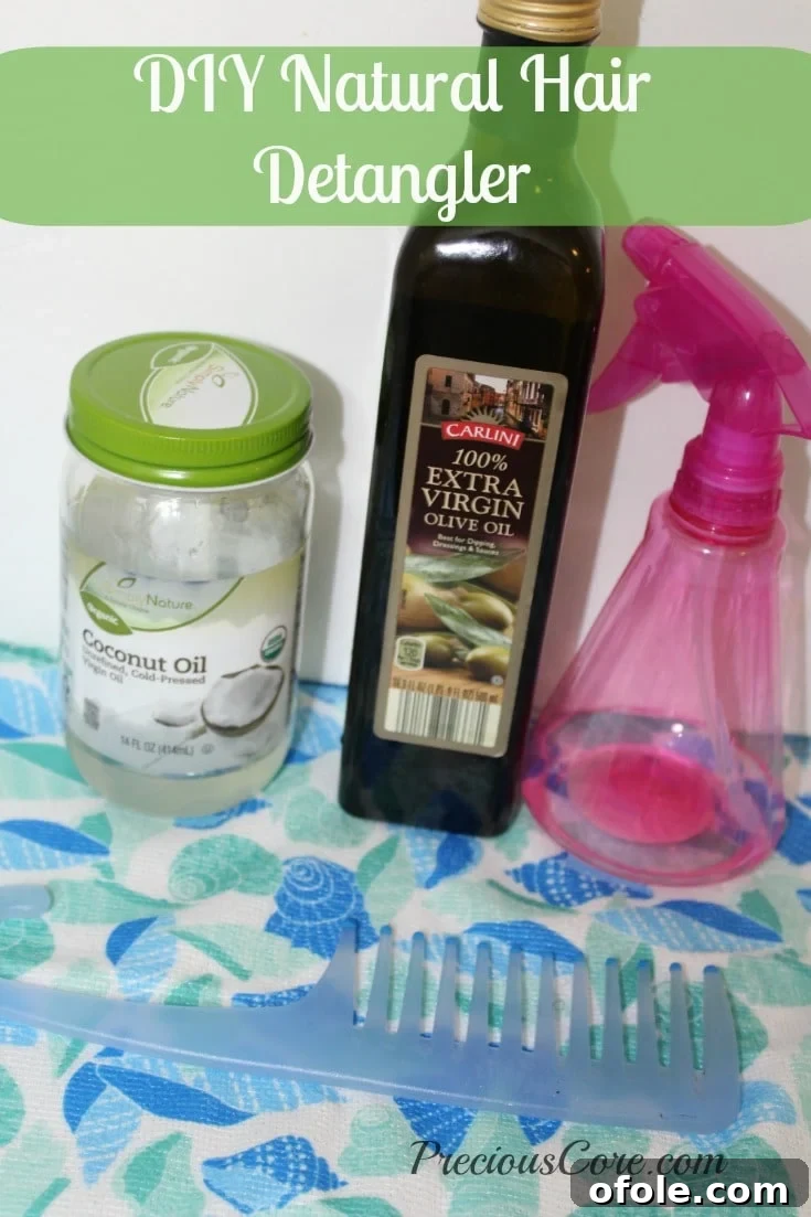 Homemade Detangling Spray for Natural Hair DIY Natural Hair Detangler Ingredients