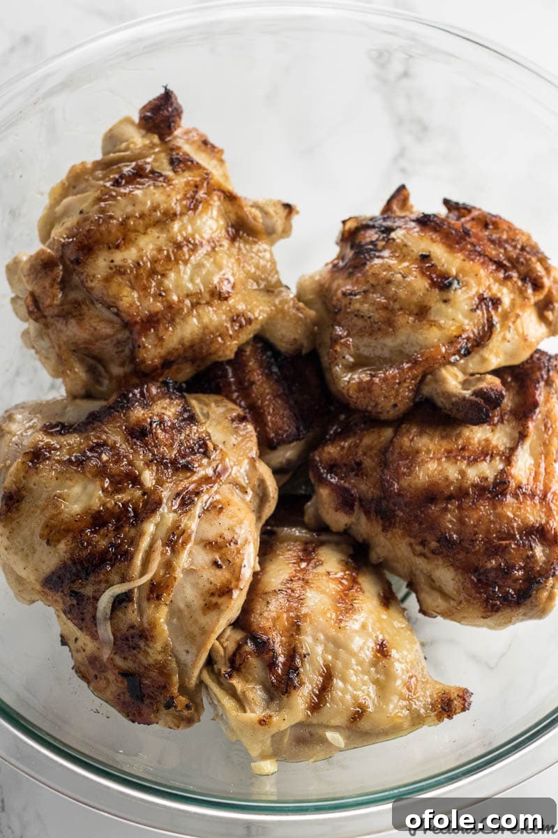 Grilled chicken for chicken yassa or poulet yassa