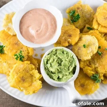 tostones - twice fried plantains