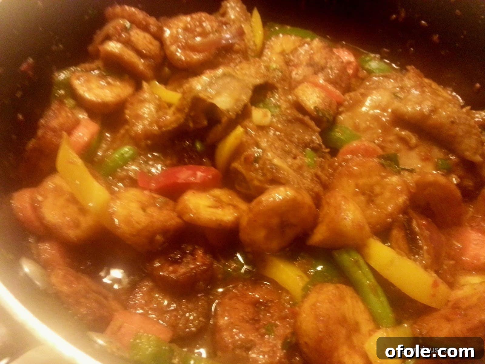 Poulet DG Chicken and Plantain Dish