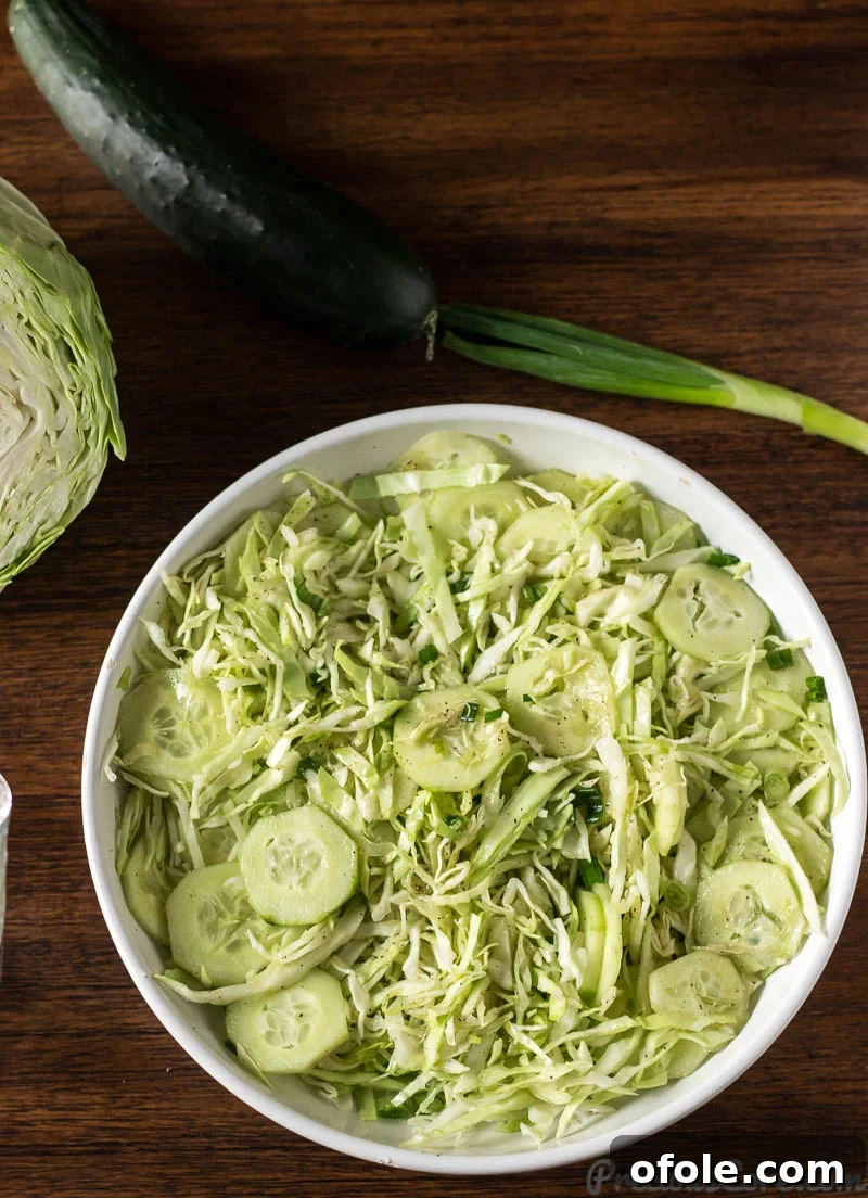 Refreshing Cabbage Salad, ideal for detox and healthy eating.