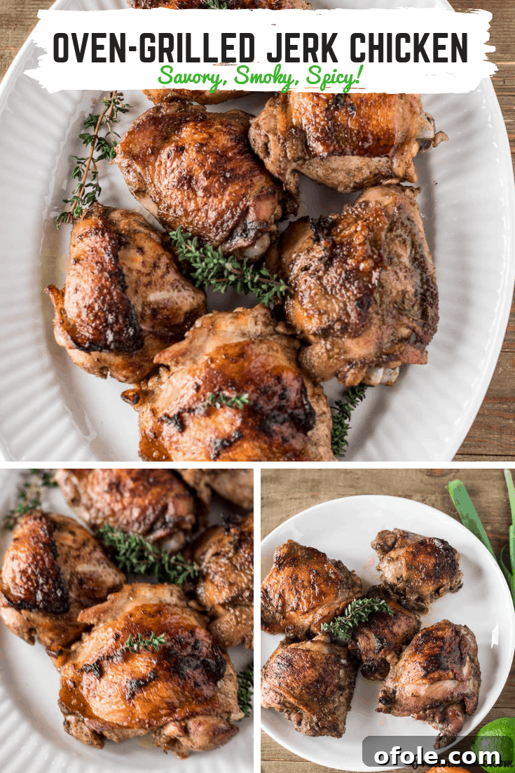 Island Spice Jerk Chicken 5 A collage of various Jamaican jerk chicken dishes on plates, showcasing different serving styles and accompaniments.