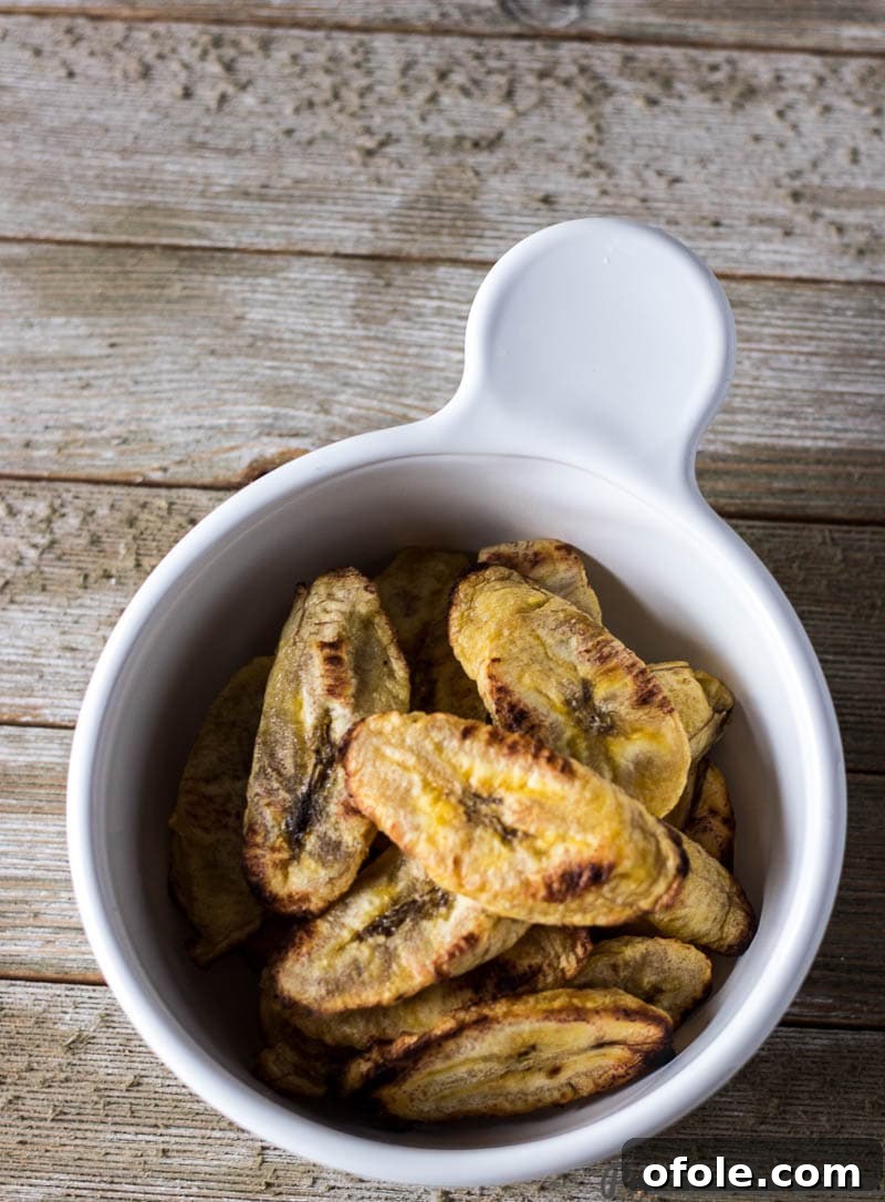 Baked Plantains served in a rustic bowl, ready to eat.