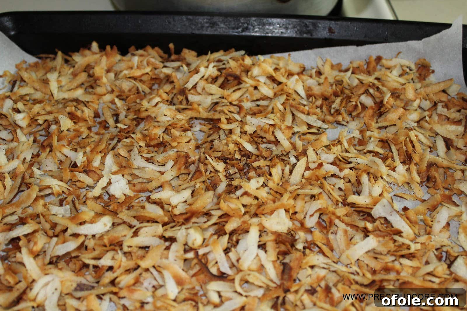 Finished toasted coconut sweet from Cameroon