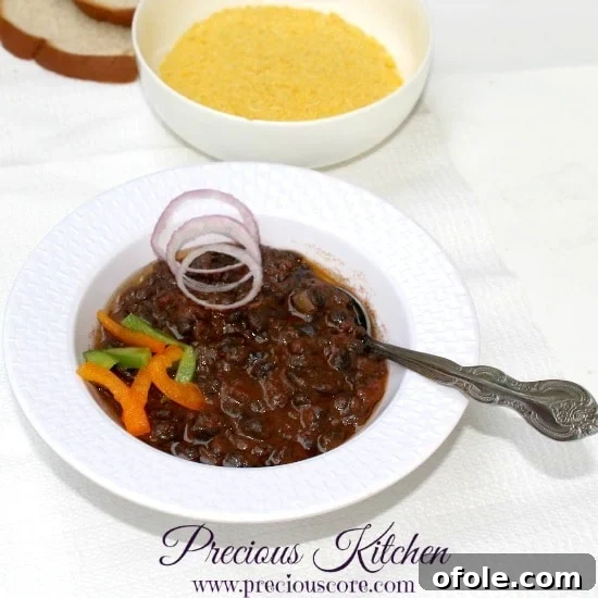 Finished Bean Stew Ready to Serve