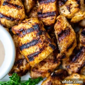 Chicken nuggets with grill marks, a healthier and delicious alternative.