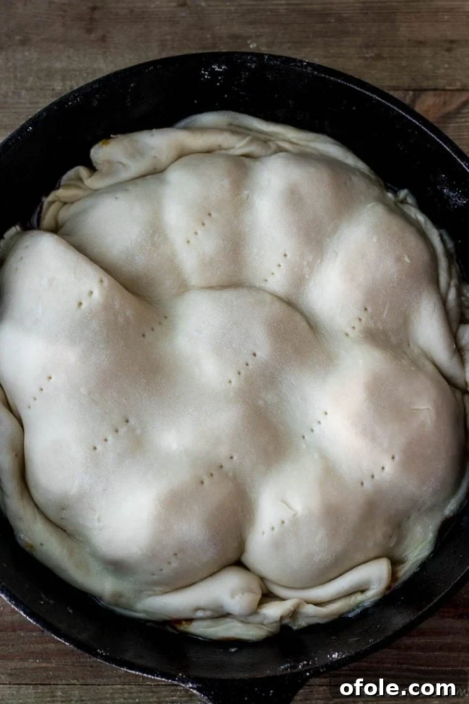 puff pastry covering apples